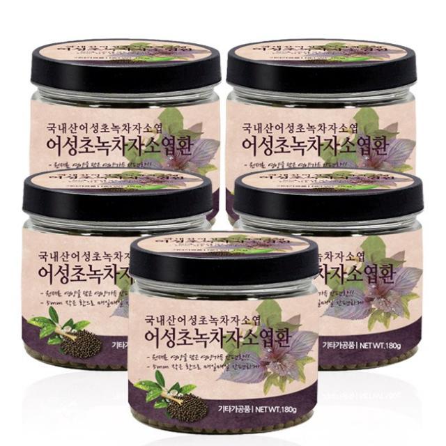 푸른들판 어성초 녹차 자소엽 환, 180g, 5통