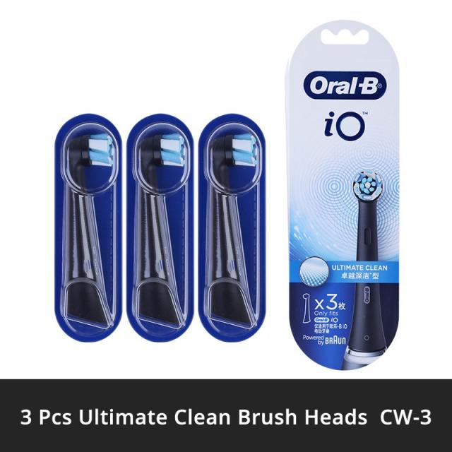 구강 B Io 궁극적 인 깨끗한 교체 전동 칫솔 헤드 리필 Oralb Io7 Io8 Io9 용 부드러운 Black Ultimateclean