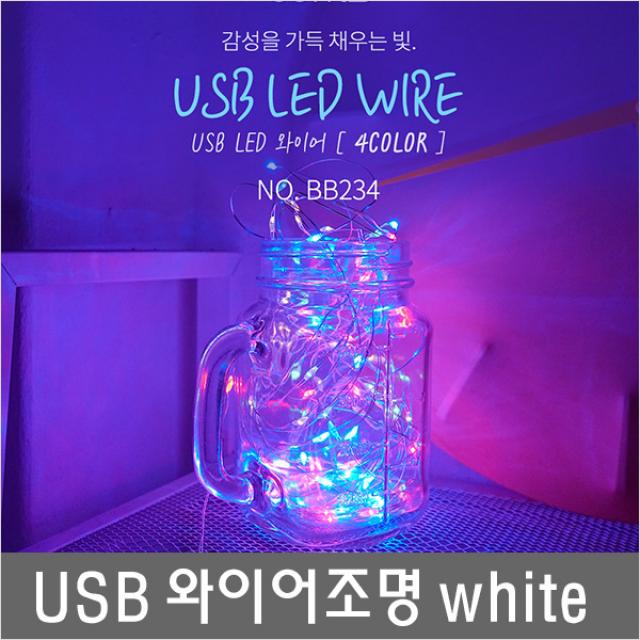 BB234 4색의 나무 위 활용도 무궁무진 LED 와이어, 1Ea