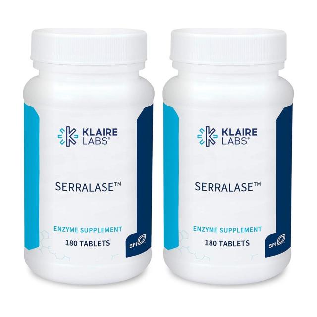 클레어랩스 브로멜라인 파파야 엔자임 소화효소 390mg 180정 Serralase 2개