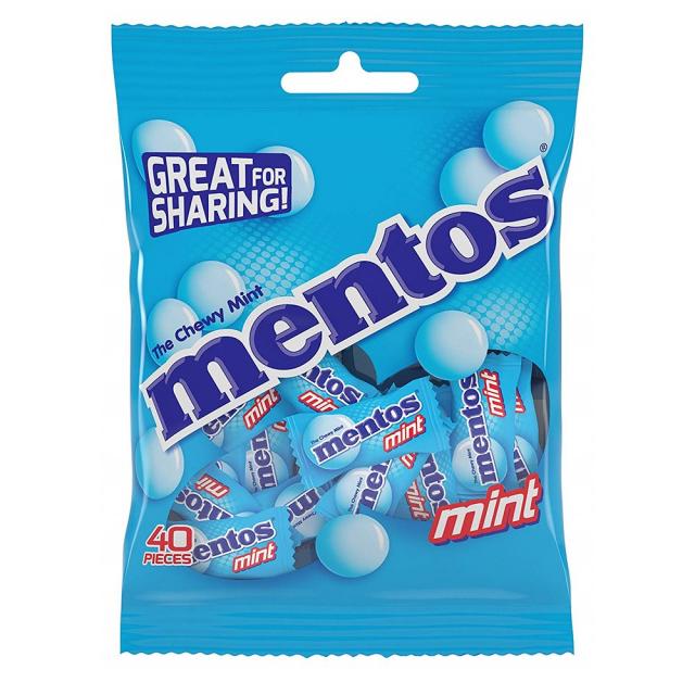 멘토스 츄위민트 Mentos Chewy Mint Candy Individually Wrapped Bulk 40개입 3팩