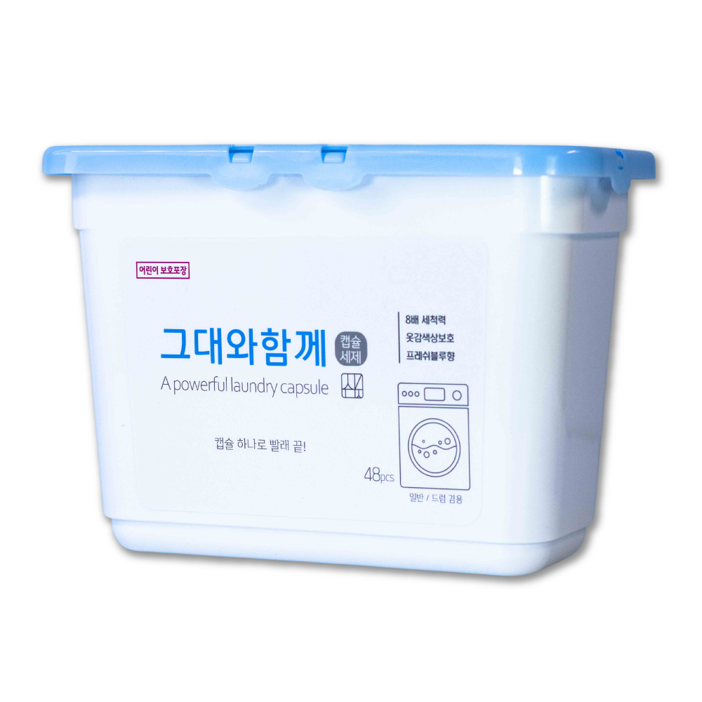 그대와함께 캡슐 세탁세제 통돌이 드럼세탁기 겸용 48개입, 1Pack