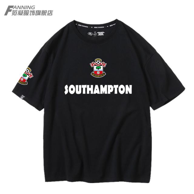 한천기업 면반팔티셔츠 코튼반팔티셔츠 사우스 햄튼이다 SOUTHAMPTON 팀 프리미어리그 족구볼 리그전 운동 트레이닝