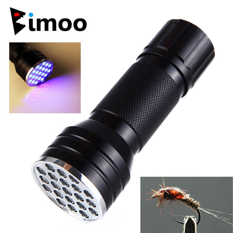 Bimoo 21 leds fly tying uv 경화 램프 플라이 낚시 용 토치/라이트 파리 헤드 에폭시 경화 도구, 1개, 단일