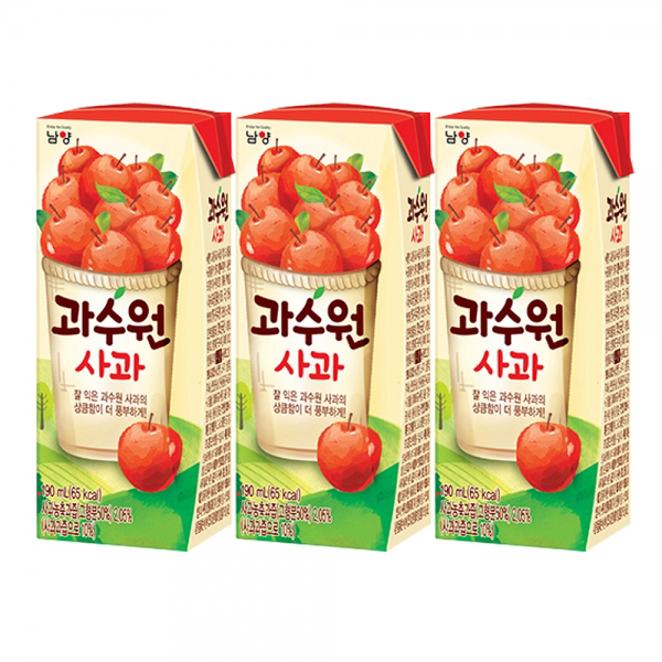 남양 과수원 사과주스 190ml x 24팩 / 쥬스 팩주스, [남양] 과수원(사과) 190ml x 24팩