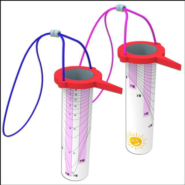 나침반 없는 원통형 해시계 목걸이 1인용 과학상자 초등학교실험 과학키드 유아과학교구 초등과학교구