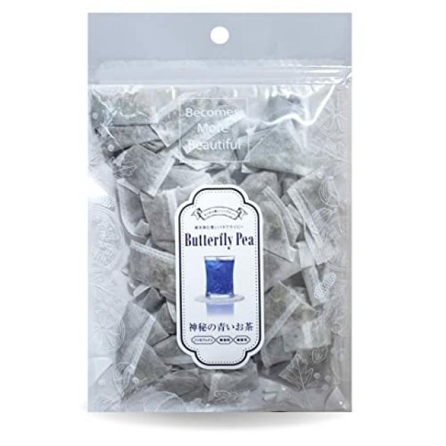 버터플라이피 50포 세트 티팩 수출 안창 푸른 차 나비콩 꽃차 Butterfly Pea 파우더 분말 업무용 덕용 대용량 마시는 선스크린 자외선 대책 バタフライピー50包セット ティー