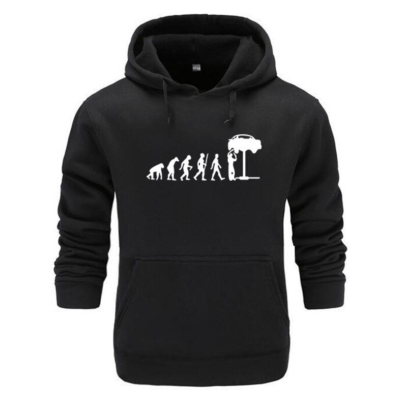 2018 새로운 스타일 진화 자동 mechaniker 정비공 자동차 남자 까마귀 스웨터 인쇄 남자 streetwear 남자/여자 재미 있은 후드