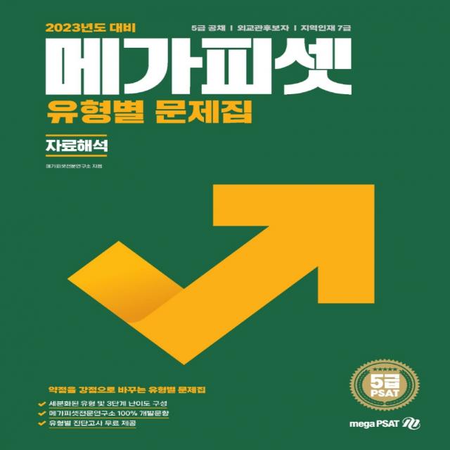 2023 5급 PSAT 유형별 문제집: 자료해석:5급 공채 | 외교관후보자 | 지역인재 7급 선발, 메가피셋