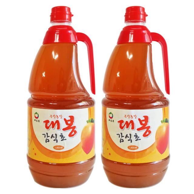 바른팜스 구산 하동 대봉감식초(1.8L) x 2병 과일식초, 1.8L