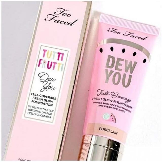 너무 직면 한 도자기 Tutti Frutti 이슬 당신은 전체 범위 신선한 글로우 파운데이션 1.35 온스, 1, 단일상품