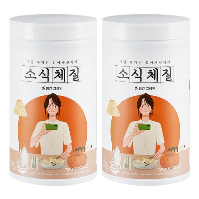 오늘생각 소식체질 식이개선 쉐이크 단백질 식사대용 750g + 전용보틀 세트, 2세트