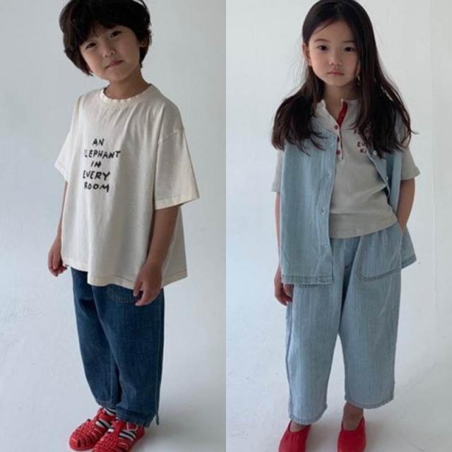 유아 아기 아동 청바지 루즈핏 캐쥬얼 데일리룩 여름 키즈 어린이 여아 남아 주니어 맘커플 고유청바지