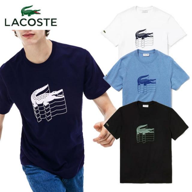 \선착 쿠폰 배포 중/라코스테 LACOSTE 3D로고 프린트 크루 넥 T셔츠 반소매 남성 TH4235L