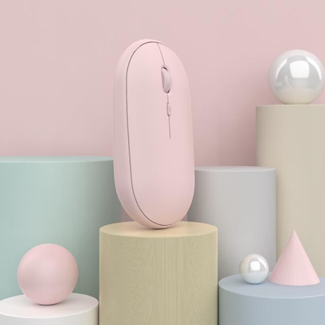 샤오미 마우스 무선 마우스 블루투스 무선 마우스 소녀 귀여운 음소거 충전은 애플 Xiaomi Dell 레노버 노트북에 적용 할 수 원기분말 공식 표준