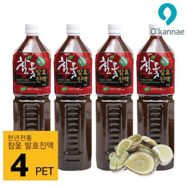 옻가네 옻안타는 참옻발효진액 91 참옻진액 옻순 옻액기스 옻닭 옻삼계탕 옻물, 4개, 1.5L