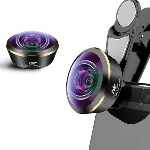 238 학위 전화 fisheye 5 k hd 75mm 전체 화면 물고기 눈 카메라 시장에서 대부분의 스마트 폰에 대 한 멀티 레이어 코팅