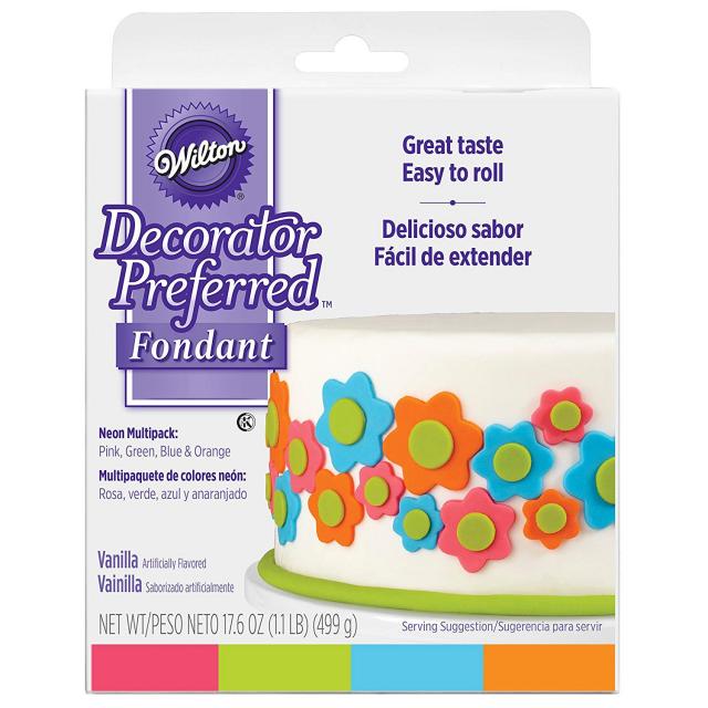 Wilton Decorator Preferred Neon Fondant 4-Pack Fondant Icing Wilton Decorator 선호 네온 퐁당 4 팩 퐁당 아이싱, 1