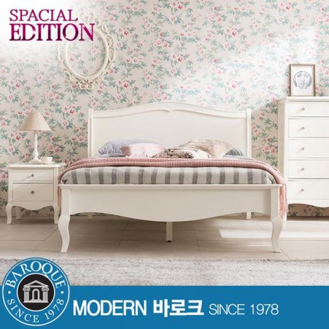 [모던바로크]W 메종) 로맨틱 퀸 침대 / 프레임, 크림화이트