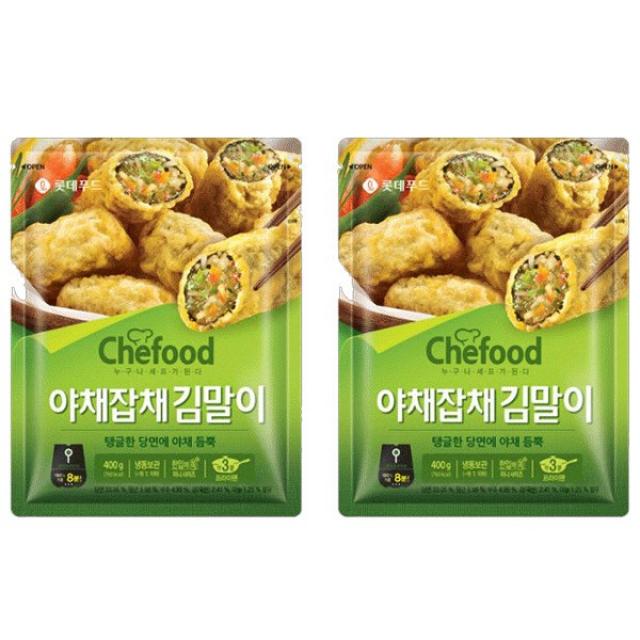  다만세푸드 롯데 쉐푸드 야채잡채 김말이 400g+400g / 분식 튀김