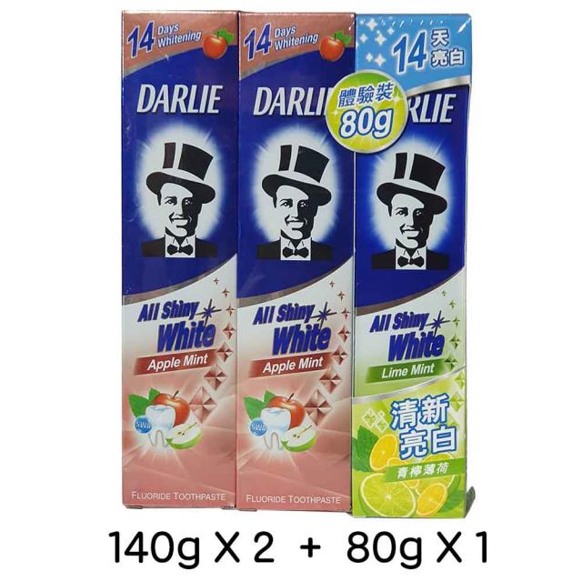 달리치약 올샤이니 화이트 애플민트 140g 2개 80g 1개