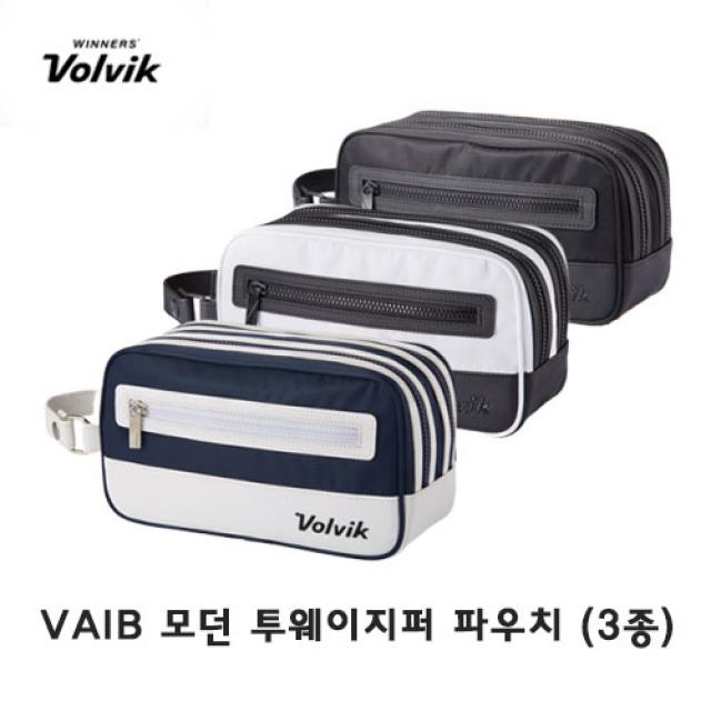 볼빅 2019 VAIB 모던 투웨이지퍼 파우치 (3종), 블랙