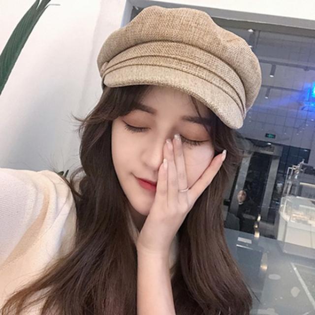 mintreeshop 가을 겨울 면마차양 해군모자 여 입체 십상 잉글리쉬 스트리트 파이터 팔각 베레모