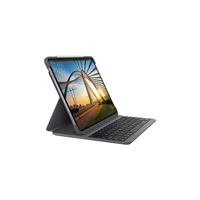 로지텍 iPad Pro 12.9 인치 3 세대 4 세대 지원 Bluetooth 키보드 영어 배열 얇은 케이스 일체형 iK1274A 백라이트 국내 정품 2 년간 메이커 보증