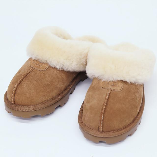 UGG 어그 코케트 체스트넛 여성 양털 슬리퍼