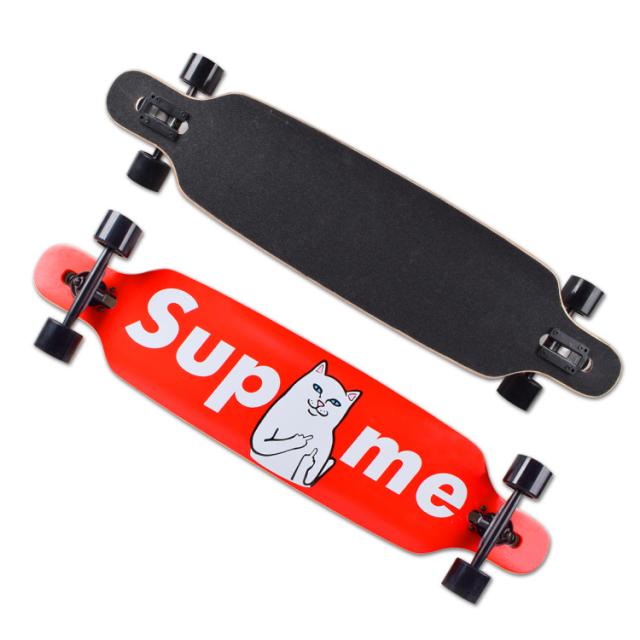 스케이트보드 초보자 성인 롱보드 여학생 스트릿 도로 더블윙판 프로페셔널 4륜 킥보드