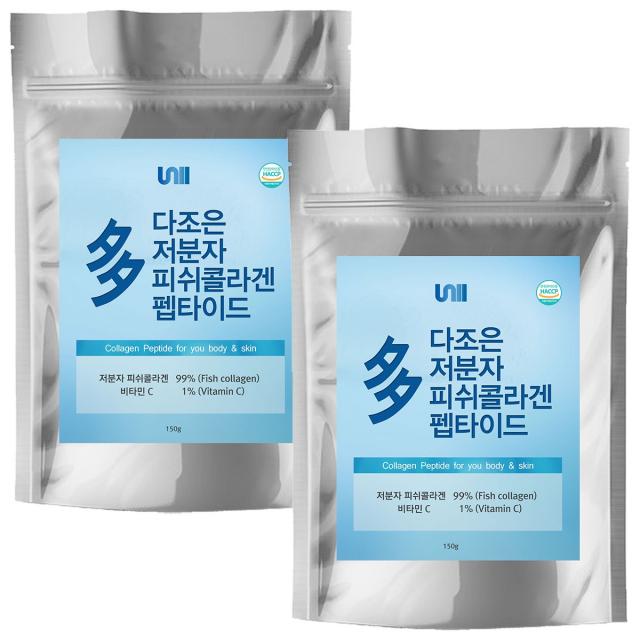 다조은 저분자콜라겐펩타이드 어류콜라겐 먹는 저분자 피쉬콜라겐 가루, 150g, 2개