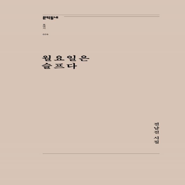 문학동네 월요일은 슬프다 (문학동네포에지 26)