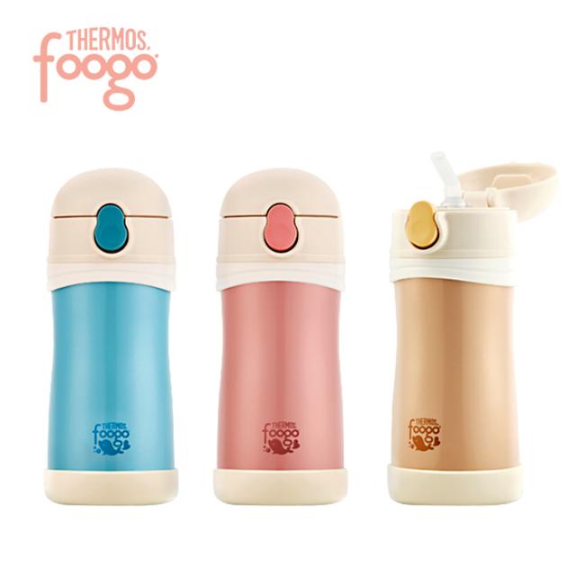 푸고 진공단열 유아용 대용량 빨대컵 350ml, 핑크