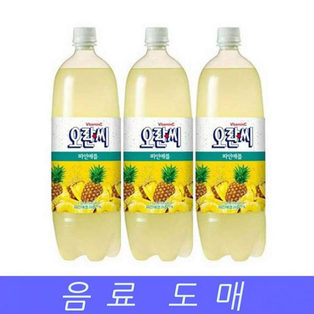 도매메이트 음료수 도매 탄산 음료 오란씨 파인에플 1.5LX12EA 탄산음료, 1