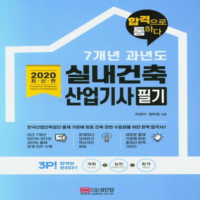 실내건축산업기사 필기 7개년 과년도(2020):합격으로 통하다, 성안당