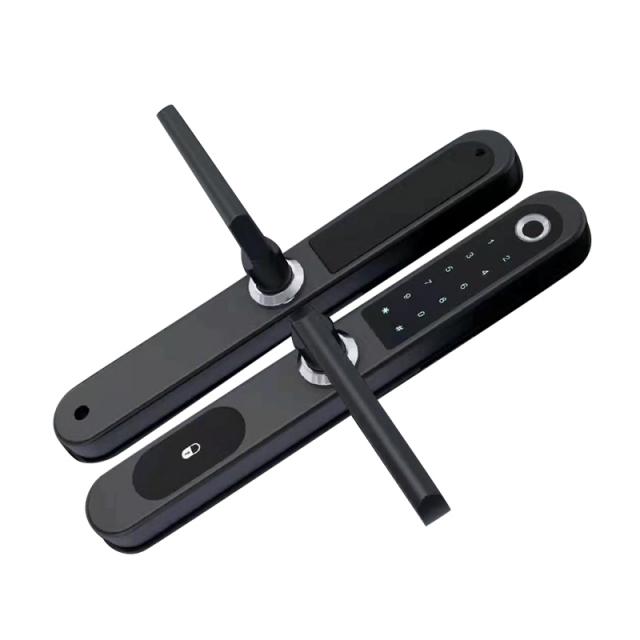 디지털도어록주키형 단교 알루미늄합금 KFC PCV문에 .유리문 평행이동 미닫이문 비밀번호 방수 자물쇠, T01-블랙색