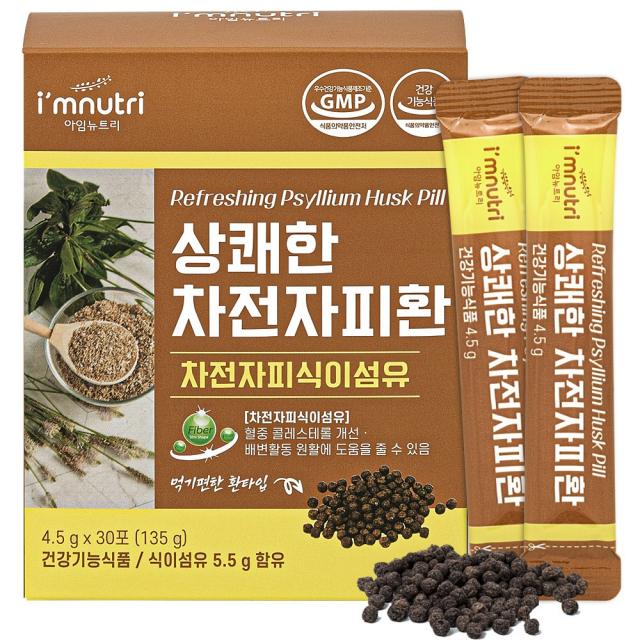 상쾌한 차전자피환, 1박스, 4.5g x 30포