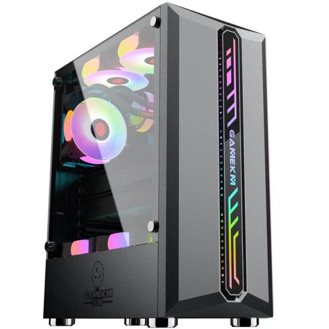 PC케이스 과시하고 자랑하다 테이블 탑 유리 전측투과 RGB 게임 워터냉각 ATX 대판 1944938842, 요 (검은 돌로 빛나다 )방탄글래스