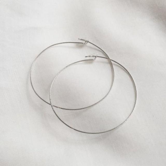 [텐바이텐] thin ring earrings (2colors)