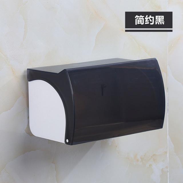 각티슈보관함 젖지 않도록 하다 호위함 간 몸을 둔 상태다 변기 수납 넵킨보관함 방수, 투명 블랙  강력함 스티커