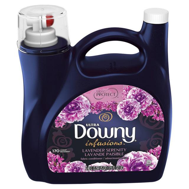 Downy Ultra Infusions Liquid Conditioner Lavender Serenity 다우니 울트라 인퓨전 리퀴드 컨디셔너 라벤더향 115oz(3.4L), 3.4L, 1개