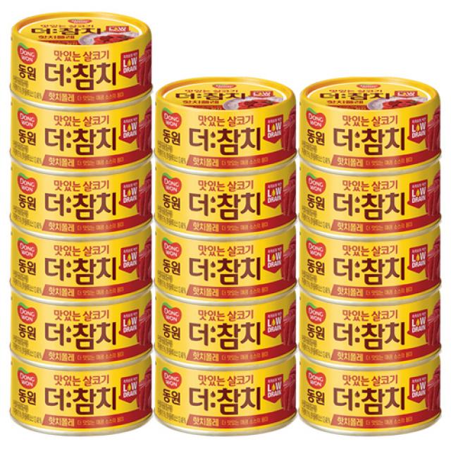 동원 더참치 통조림 핫치폴레 90g, 16개