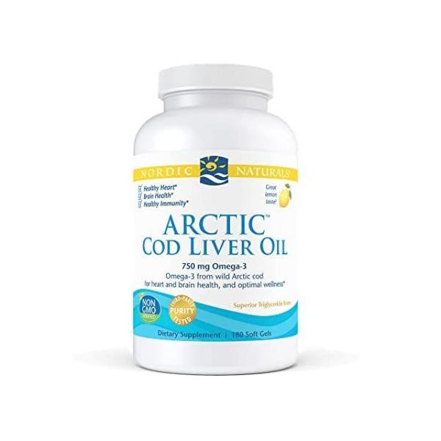 Nordic Naturals 북극 대구 간유, 레몬 - 소프트 젤 90개 - EPA 및 DHA가 포함된 총 오메가-3 750mg - 심장 및 뇌 건강, 건강한 면역, 전반적인 건강, 단일상품