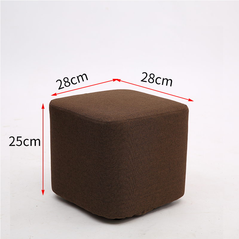 스툴 공간절약 개성적인 낮은의자 길고넓음 28높이 16/25/30/40cm패브릭 모던블루 T10-팔레핑크 높이 25사각의자, T06-다크브라운 높이 25사각의자
