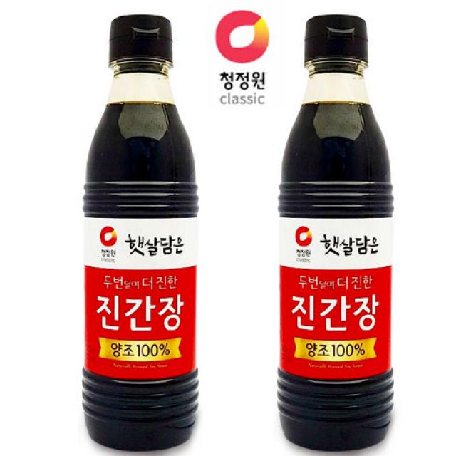 청정원 두번달여 더 진한 진간장, 500ml, 2개