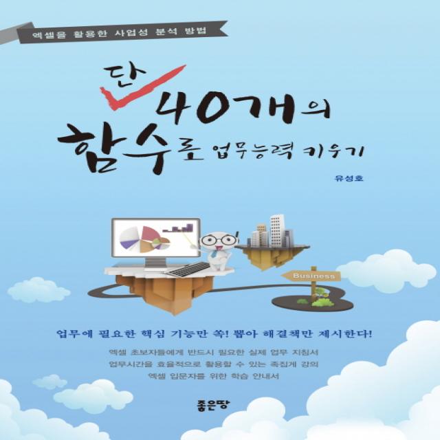 단 40개의 함수로 업무 능력 키우기:엑셀을 활용한 사업성 분석 방법, 좋은땅