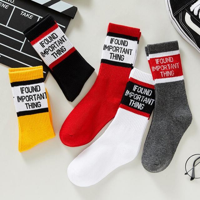 유조림 양말 여사 중 하이 스타킹 트렌드 보드 양말 유럽미 한국 거리 고방 양말 스포츠 농