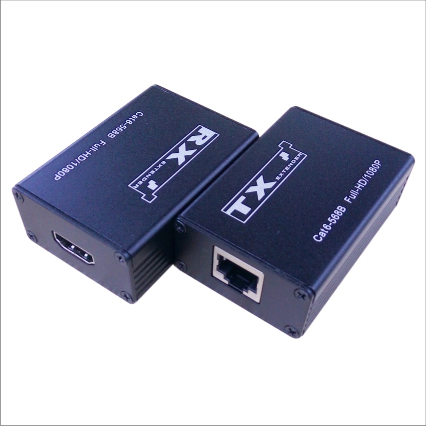 REDAMIGO 30 메터 HD 1080 마력 HDMI Extender 1x1 Splitter HDMI 송신자 & receiver HDMI cable 와 Cat6 RJ45 cable 대 한 프로젝터 HDTV HD30, BLACK