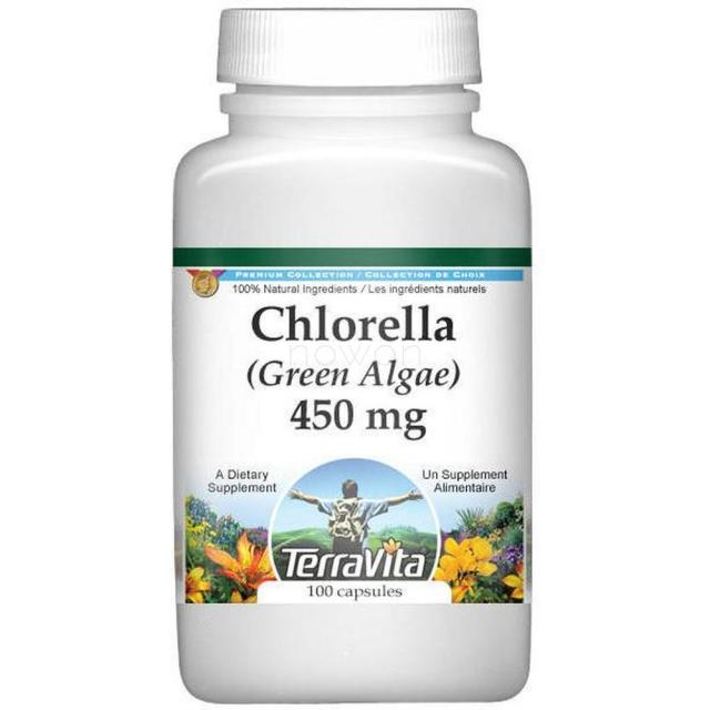 테라비타 클로렐라 (녹조류) 450 mg (100 개입 캡슐) TerraVita Chlorella (Green Algae) - 450 mg (100 Capsules Zin: 51