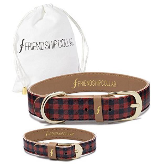 FriendshipCollar Dog Collar and Friendship Bracelet - The Hipster Pup - XXX Small 우호적 인 칼라 개 목걸이와 우호, 1